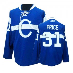 Reebok Montreal Canadiens 31 Men's Carey Price Authentic Blue Third NHL Jersey