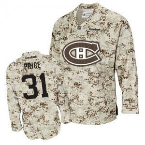 Reebok Montreal Canadiens 31 Men's Carey Price Authentic Camouflage NHL Jersey