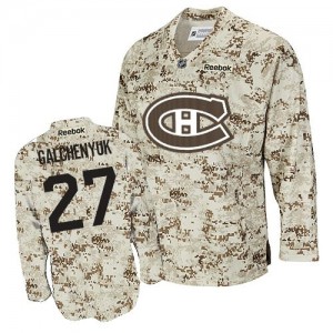 Reebok Montreal Canadiens 27 Men's Alex Galchenyuk Premier Camouflage NHL Jersey