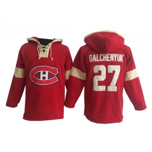 Old Time Hockey Montreal Canadiens 27 Men's Alex Galchenyuk Premier Red Pullover Hoodie NHL Jersey
