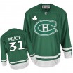 Reebok Montreal Canadiens 31 Youth Carey Price Authentic Green St Patty's Day NHL Jersey