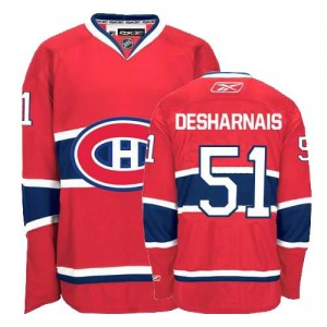 Reebok Montreal Canadiens 51 Men's David Desharnais Authentic Red Home NHL Jersey