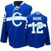 Reebok Montreal Canadiens 12 Men's Dickie Moore Premier Blue Third NHL Jersey