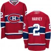 Reebok Montreal Canadiens 2 Men's Doug Harvey Authentic Red Home NHL Jersey