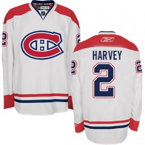 Reebok Montreal Canadiens 2 Men's Doug Harvey Premier White Away NHL Jersey