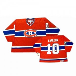 CCM Montreal Canadiens 10 Men's Guy Lafleur Authentic Red Throwback NHL Jersey