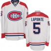 Reebok Montreal Canadiens 5 Men's Guy Lapointe Premier White Away NHL Jersey