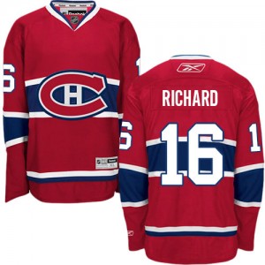 Reebok Montreal Canadiens 16 Men's Henri Richard Premier Red Home NHL Jersey
