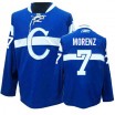 Reebok Montreal Canadiens 7 Men's Howie Morenz Authentic Blue Third NHL Jersey
