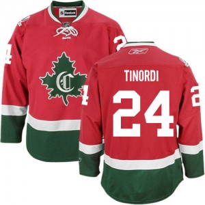 Reebok Montreal Canadiens 24 Men's Jarred Tinordi Authentic Red New CD Third NHL Jersey