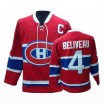CCM Montreal Canadiens 4 Men's Jean Beliveau Premier Red Throwback NHL Jersey