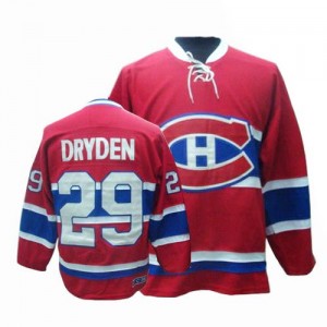 CCM Montreal Canadiens 29 Men's Ken Dryden Authentic Red Throwback NHL Jersey