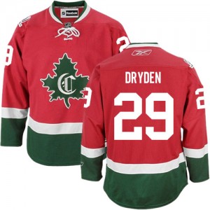 Reebok Montreal Canadiens 29 Men's Ken Dryden Authentic Red New CD Third NHL Jersey