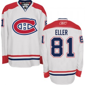 Reebok Montreal Canadiens 81 Men's Lars Eller Premier White Away NHL Jersey