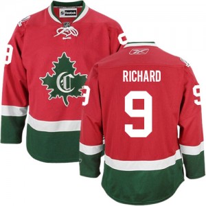 Reebok Montreal Canadiens 9 Men's Maurice Richard Authentic Red New CD Third NHL Jersey