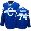 Reebok Montreal Canadiens 74 Men's Alexei Emelin Authentic Blue Third NHL Jersey