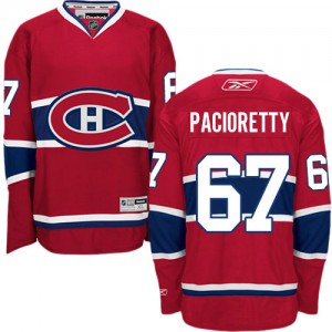 Reebok Montreal Canadiens 67 Men's Max Pacioretty Authentic Red Home NHL Jersey