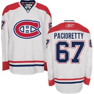Reebok Montreal Canadiens 67 Men's Max Pacioretty Authentic White Away NHL Jersey