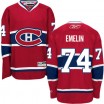Reebok Montreal Canadiens 74 Men's Alexei Emelin Authentic Red Home NHL Jersey