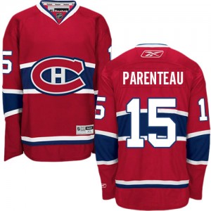 Reebok Montreal Canadiens 15 Men's P. A. Parenteau Authentic Red Home NHL Jersey