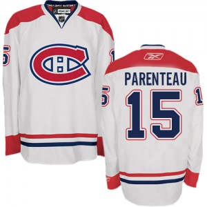 Reebok Montreal Canadiens 15 Men's P. A. Parenteau Authentic White Away NHL Jersey