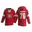 Old Time Hockey Montreal Canadiens 76 Men's P.K Subban Premier Red Pullover Hoodie NHL Jersey