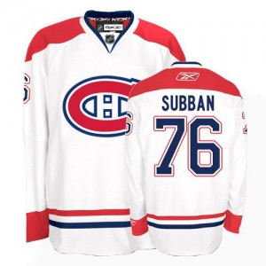 Reebok Montreal Canadiens 76 Women's P.K Subban Authentic White Away NHL Jersey