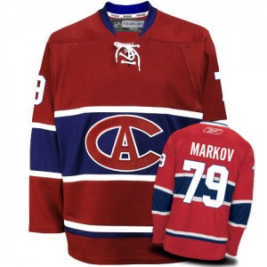 Reebok Montreal Canadiens 79 Men's Andrei Markov Authentic Red New CA NHL Jersey