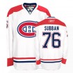 Reebok Montreal Canadiens 76 Youth P.K Subban Authentic White Away NHL Jersey