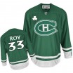 Reebok Montreal Canadiens 33 Men's Patrick Roy Premier Green St Patty's Day NHL Jersey