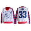 CCM Montreal Canadiens 33 Men's Patrick Roy Authentic White All Star Throwback 75TH NHL Jersey