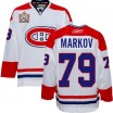 Reebok Montreal Canadiens 79 Men's Andrei Markov Authentic White Heritage Classic NHL Jersey