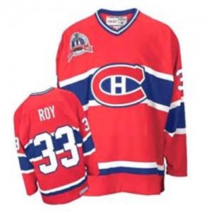 CCM Montreal Canadiens 33 Youth Patrick Roy Authentic Red Throwback NHL Jersey