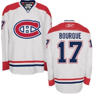 Reebok Montreal Canadiens 17 Men's Rene Bourque Authentic White Away NHL Jersey