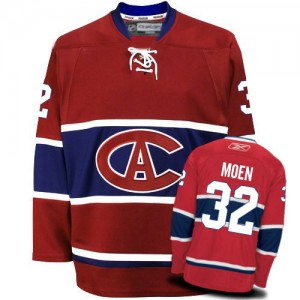 Reebok Montreal Canadiens 32 Men's Travis Moen Premier Red New CA NHL Jersey