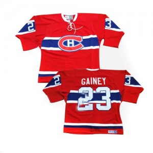 CCM Montreal Canadiens 23 Men's Bob Gainey Authentic Red Throwback NHL Jersey