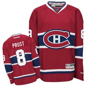 Reebok Montreal Canadiens 8 Men's Brandon Prust Premier Red Home NHL Jersey