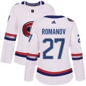 Adidas Montreal Canadiens Women's Alexander Romanov Authentic White 2017 100 Classic NHL Jersey