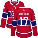 Adidas Montreal Canadiens Women's Josh Anderson Authentic Red Home NHL Jersey