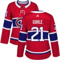 Adidas Montreal Canadiens Women's Kaiden Guhle Authentic Red Home NHL Jersey