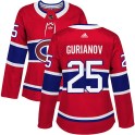 Adidas Montreal Canadiens Women's Denis Gurianov Authentic Red Home NHL Jersey