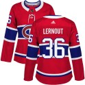Adidas Montreal Canadiens Women's Brett Lernout Authentic Red Home NHL Jersey