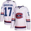 Adidas Montreal Canadiens Men's Josh Anderson Authentic White 2017 100 Classic NHL Jersey