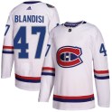 Adidas Montreal Canadiens Men's Joseph Blandisi Authentic White 2017 100 Classic NHL Jersey