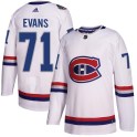 Adidas Montreal Canadiens Men's Jake Evans Authentic White 2017 100 Classic NHL Jersey