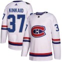 Adidas Montreal Canadiens Men's Keith Kinkaid Authentic White 2017 100 Classic NHL Jersey
