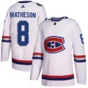 Adidas Montreal Canadiens Men's Mike Matheson Authentic White 2017 100 Classic NHL Jersey