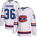 Adidas Montreal Canadiens Men's Phil Varone Authentic White 2017 100 Classic NHL Jersey