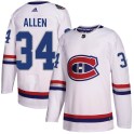 Adidas Montreal Canadiens Youth Jake Allen Authentic White 2017 100 Classic NHL Jersey