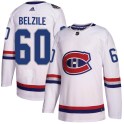 Adidas Montreal Canadiens Youth Alex Belzile Authentic White 2017 100 Classic NHL Jersey